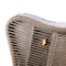 Armen Living King Indoor Outdoor Lounge Chair in Dark Eucalyptus Wood with Truffle Rope and Gray Cushion LCKGCHTRU - alternate 5